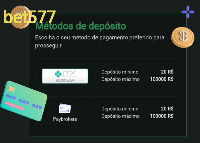 O cassino bet577bet oferece uma grande variedade de métodos de pagamento
